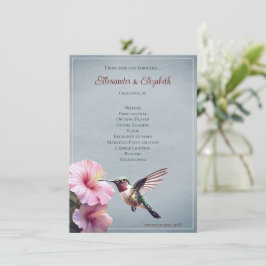 Hummingvogel und Hibiskus | Blue Wedding Program