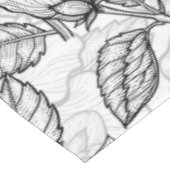 Hummingvögel und Hibiskus Blume b&w Tischdecke (Schrägansicht)