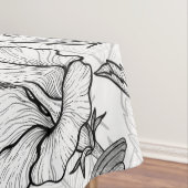 Hummingvögel und Hibiskus Blume b&w Tischdecke (Beispiel)