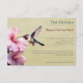 Hummingvogel und Hibiskus | Gelbe Hochzeit Begleitkarte (Vorderseite)