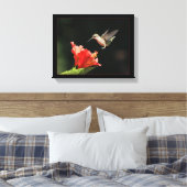 Hummingvogel und Hibiskus Leinwanddruck (Insitu (Schlafzimmer))