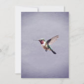 Hummingvogel und Hibiskus | Lila Hochzeitsprogramm (Rückseite)