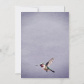 Hummingvogel und Hibiskus | Lila Probe Einladung (Rückseite)