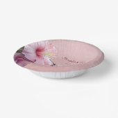 Hummingvogel und Hibiskus | Rosa Hochzeit Pappteller (Gewinkelt)