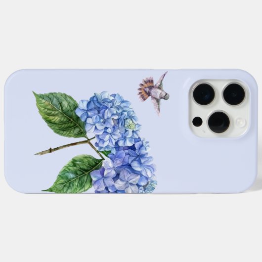 Hummingvogel und Hydrangea Case-Mate iPhone Hülle (Rückseite (Horizontal))