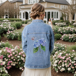 Hummingvogel und Hydrangea Jeansjacke