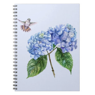 Hummingvogel und Hydrangea Notizblock