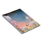 Hummingvögel und Hydrangeas | Farbenfroher Himmel Notizblock (Rechte Seite)