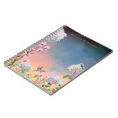 Hummingvögel und Hydrangeas | Farbenfroher Himmel Notizblock (Linke Seite)