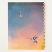 Hummingvögel und Hydrangeas | Farbenfroher Himmel Planer (Rückseite)