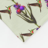 Hummingvogel und Iris-Blume Fleecedecke (Ecke)