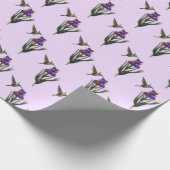 Hummingvogel und Iris-Blume Geschenkpapier (Ecke)