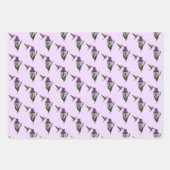 Hummingvogel und Iris-Blume Geschenkpapier Set (Vorderseite 2)
