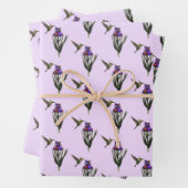 Hummingvogel und Iris-Blume Geschenkpapier Set (Beispiel)