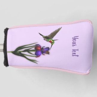 Hummingvogel und Iris-Blume Personalisiert Golf Headcover