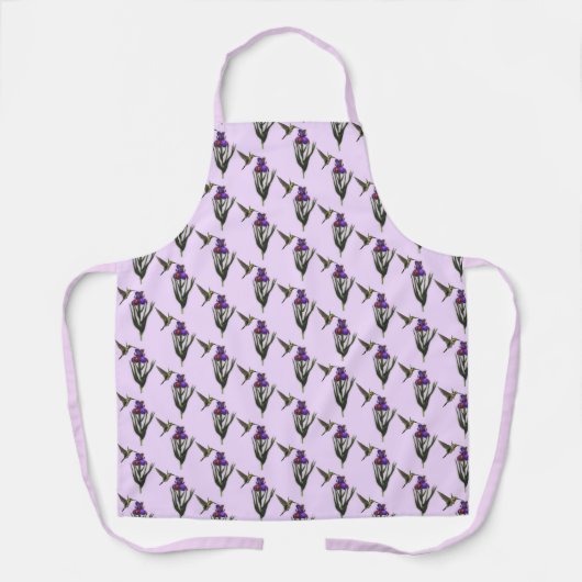 Hummingvogel und Iris-Blume Schürze (Vorderseite)