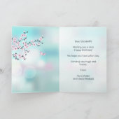 Hummingvogel und Kirschblossom zum Geburtstag Karte (Innenseite)