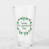 Hummingvögel und Kleeblätter Glas (Vorderseite)