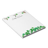Hummingvögel und Kleeblätter Notepad Notizblock (angewinkelt)