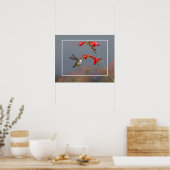 Hummingvogel und Krokodilmie Poster (Küche)