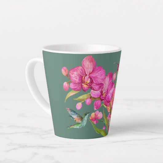 Hummingvogel und Orchideen Milchtasse (Linke Ecke)