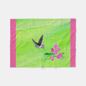 Hummingvogel und Platterbsen Malerei Fleecedecke (Vorderseite (Horizontal))