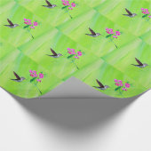 Hummingvogel und Platterbsen Malerei Geschenkpapier (Ecke)