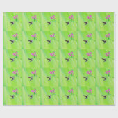 Hummingvogel und Platterbsen Malerei Geschenkpapier (Flach)