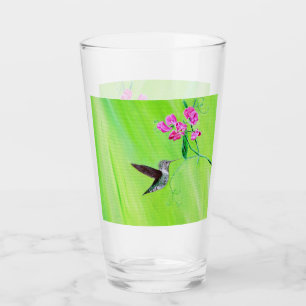 Hummingvogel und Platterbsen Malerei Glas
