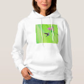 Hummingvogel und Platterbsen Malerei Hoodie (Vorderseite)