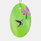 Hummingvogel und Platterbsen Malerei Keramikornament (Links)