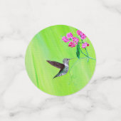 Hummingvogel und Platterbsen Malerei Konfetti (Klein Vorderseite)