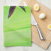 Hummingvogel und Platterbsen Malerei Küchentuch (Viertel Falte)