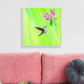 Hummingvogel und Platterbsen Malerei Leinwanddruck (Insitu (Wohnzimmer))