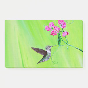 Hummingvogel und Platterbsen Malerei Post-it Klebezettel