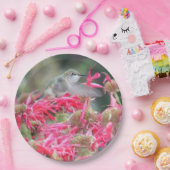 Hummingvogel und rosa Blume Pappteller (Party)