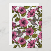 Hummingvögel und rosa Hibiskus Blume (Vorne/Hinten)