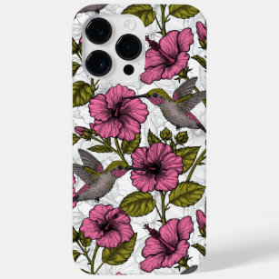 Hummingvögel und rosa Hibiskus Blume Case-Mate iPhone 14 Pro Max Hülle