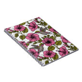Hummingvögel und rosa Hibiskus Blume Notizblock (Rechte Seite)