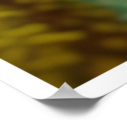 Hummingvogel und rosa Sonnenblumen Poster (Ecke)