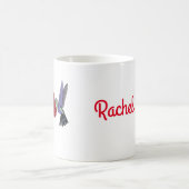 Hummingvogel und Roter Hibiskus Kaffeetasse (Mittel)