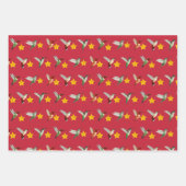 Hummingvögel und Sterne Geschenkpapier Set (Vorderseite 3)