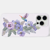 Hummingvogel und Stiefmütterchen Case-Mate iPhone Hülle (Rückseite (Horizontal))
