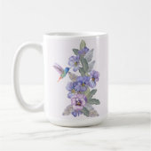 Hummingvogel und Stiefmütterchen Kaffeetasse (Links)