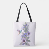 Hummingvogel und Stiefmütterchen Tasche (Rückseite)