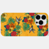 Hummingvögel und tropischer Strauß in Gelb Case-Mate iPhone Hülle (Rückseite (Horizontal))