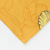 Hummingvögel und tropischer Strauß in Gelb Fleecedecke (Ecke)