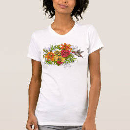 Hummingvogel und tropisches Bouquet T-Shirt