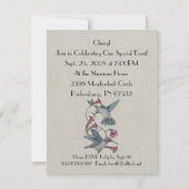 Hummingvögel und Wein Einladung (Rückseite)