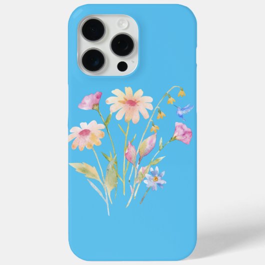 Hummingvogel und Wildblumen Case-Mate iPhone Hülle (Rückseite)